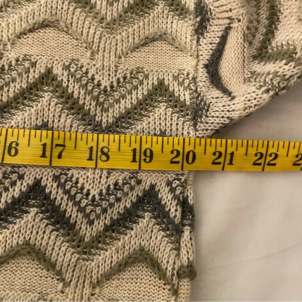 Vintage Y2K Jantzen Natural Tones Art Geometric Print Crewneck Sweater Retro